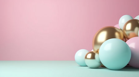 balloon background. Illustration Generative AIの素材