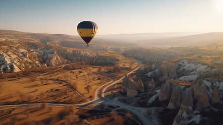 air balloon background. Illustration Generative AIの素材