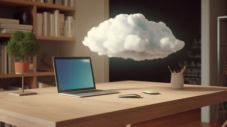 cloud computing concept. Illustration Generative AIの素材