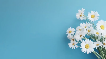Chamomile background. Illustration Generative AIの素材