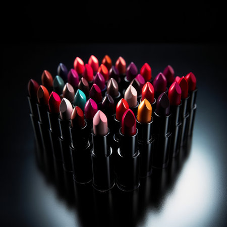 Lip stick collection. Illustration Generative AIの素材