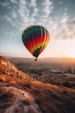 air balloon background. Illustration AI Generativeの素材