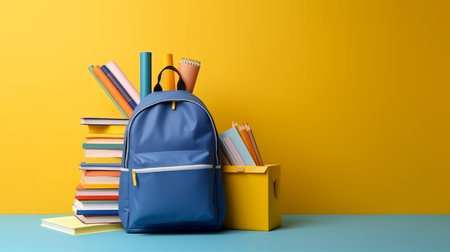 back to school background. Illustration Generative AIの素材