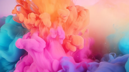 Abstract colorful paint. Illustration Generative AIの素材