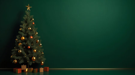 Christmas tree background Illustration Generative AIの素材