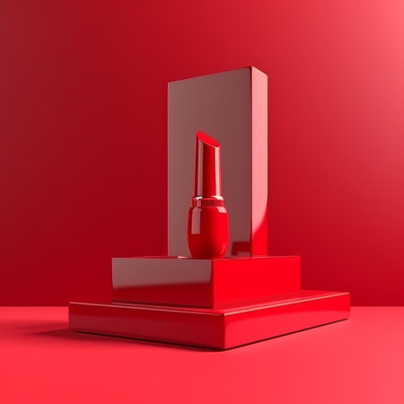 Red lipstick Illustration Generative AIの素材