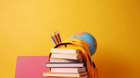 back to school background. Illustration Generative AIの素材