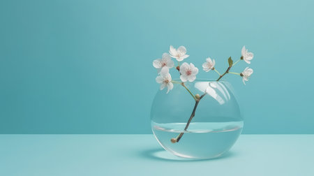 Sakura flower in vase. Illustration Generative AIの素材