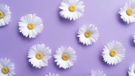 Chamomile background. Illustration Generative AIの素材