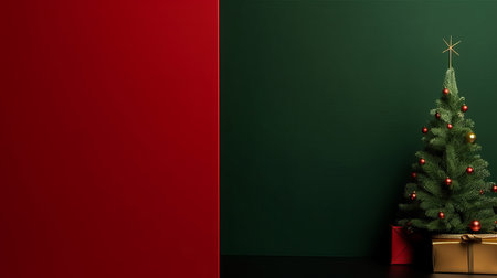 Christmas tree background Illustration Generative AIの素材