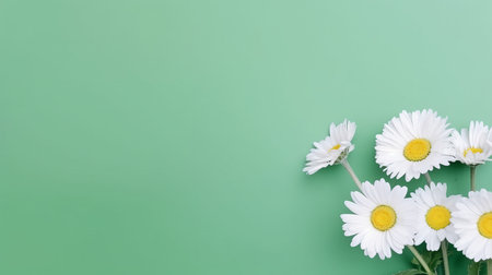 Chamomile background. Illustration Generative AIの素材