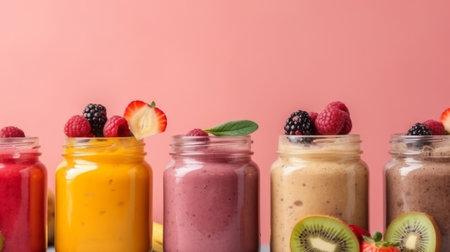 natural fresh smoothie. Illustration Generative AIの素材