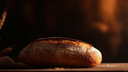 Hot tasty bread. Illustration Generative AIの素材