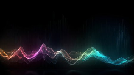 Abstract music equalizer background. Illustration Generative AIの素材