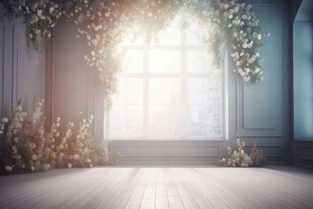 wedding luxury background. Illustration Generative AIの素材