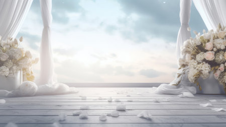 wedding luxury background. Illustration Generative AIの素材