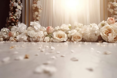wedding luxury background. Illustration Generative AIの素材