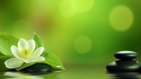 natural spa background. Illustration Generative AIの素材