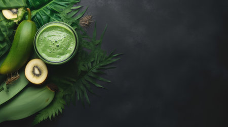 natural fresh smoothie. Illustration Generative AIの素材