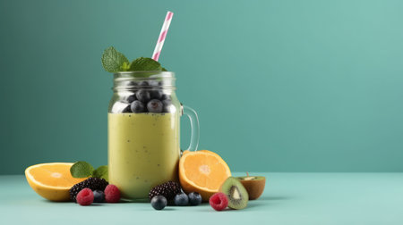 natural fresh smoothie. Illustration Generative AIの素材