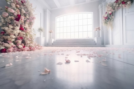 wedding luxury background. Illustration Generative AIの素材