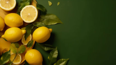 natural lemonade background. Illustration Generative AIの素材