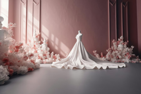 wedding luxury background. Illustration Generative AIの素材