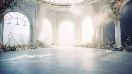 wedding luxury background. Illustration Generative AIの素材