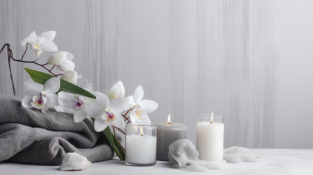 natural spa background. Illustration AI Generativeの素材