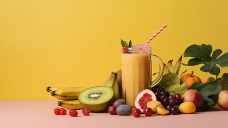 natural fresh smoothie. Illustration Generative AIの素材