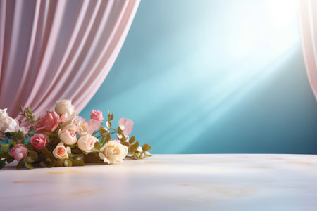 wedding luxury background. Illustration Generative AIの素材