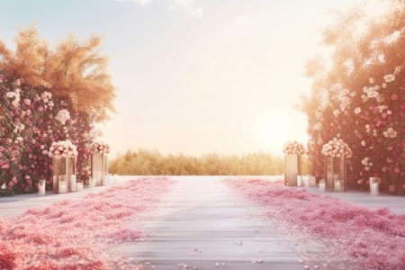 wedding luxury background. Illustration Generative AIの素材