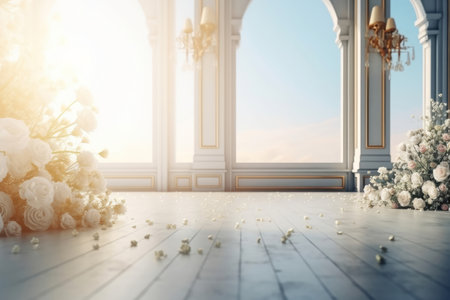wedding luxury background. Illustration Generative AIの素材