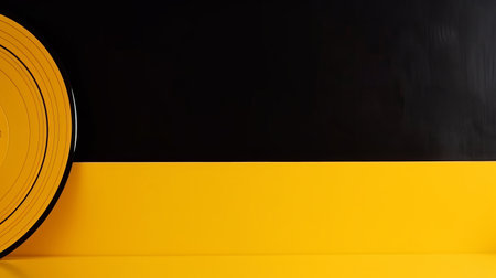 Music background with vinyl records. Illustration Generative AIの素材