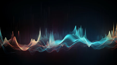 Abstract music equalizer background. Illustration Generative AIの素材