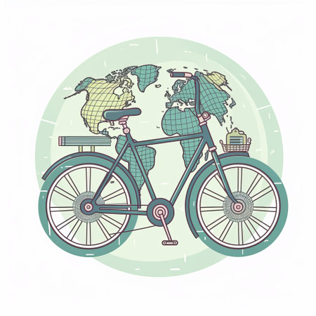 world bike day. Illustration Generative AIの素材