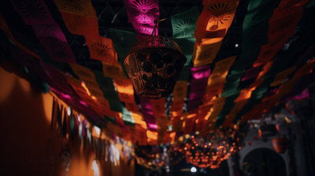 Cinco de Maya Background. Illustration Generative AIの素材