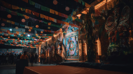 Cinco de Maya Background. Illustration Generative AIの素材