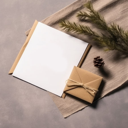 Christmas greeting card. Illustration Generative AIの素材