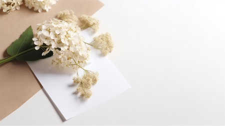 Flowers with gift box. Illustration Generative AIの素材