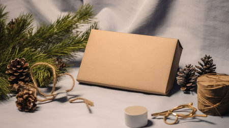 Christmas greeting card. Illustration Generative AIの素材