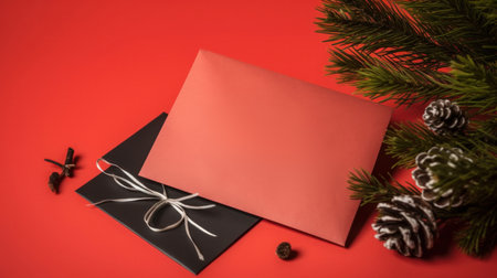 Christmas greeting card. Illustration Generative AIの素材