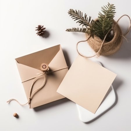 Christmas greeting card. Illustration Generative AIの素材