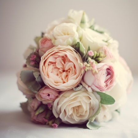 Wedding Floral Bouquet. Illustration Generative AIの素材