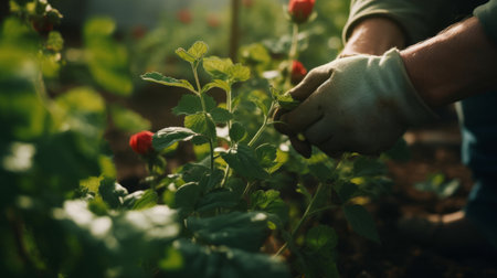 gardening background. Illustration Generative AIの素材