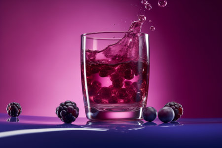 Berry juice background. Illustration Generative AIの素材