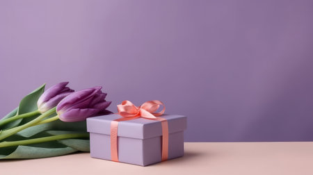 Mother's day background with flowers. Illustration Generative AIの素材