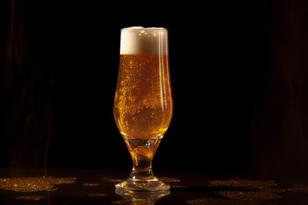 Glass of beer ad background. Illustration Generative AIの素材