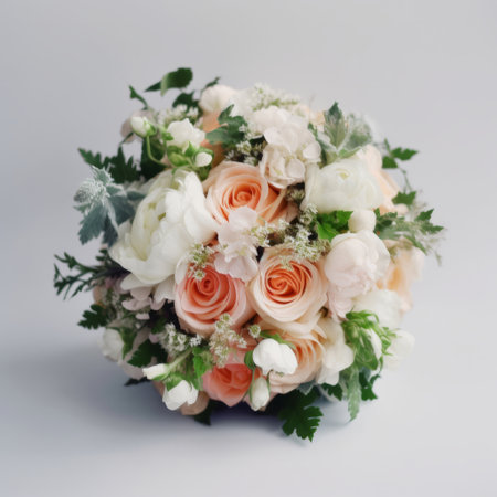 Wedding Floral Bouquet. Illustration Generative AIの素材