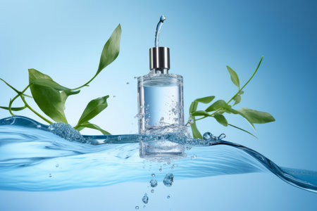 cosmetic skincare bottle. Illustration Generative AIの素材